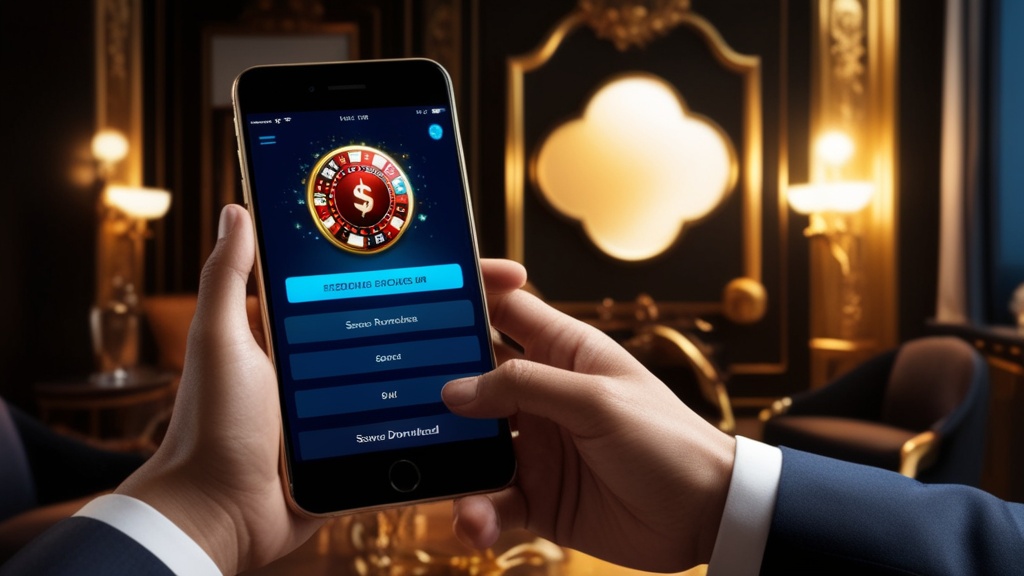 تثبيت ملف APK على هاتف أندرويد مع نافذة الأذونات في أجواء كازينو داكنة